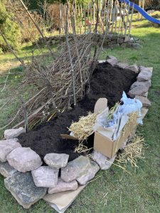 Die Stauden kommen ins Beet.