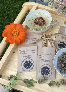 Samen von mexikanischer Sonnenblume und lila Duftwicken