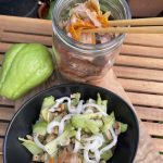 exotische Kletterpflanze Chayote Rezept siehe unten.