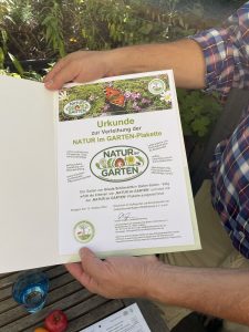 Natur im Garten Urkunde