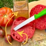 Samen heraus lösen und in ein Glas geben.