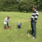 Beim Crocket Spiel in Blickling.
