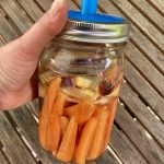 Karotten im Pickle Pipe Jar.