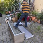 Zusammenbau Cortenstahl Beet für den neuen Sitzplatz