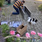 Zusammenbau Cortenstahl Beet für den neuen Sitzplatz