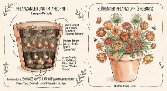 Pflanzkombination 2 für den Pflanztopf im Vorgarten