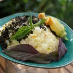 Safranreis mit Amaranth und Shiso